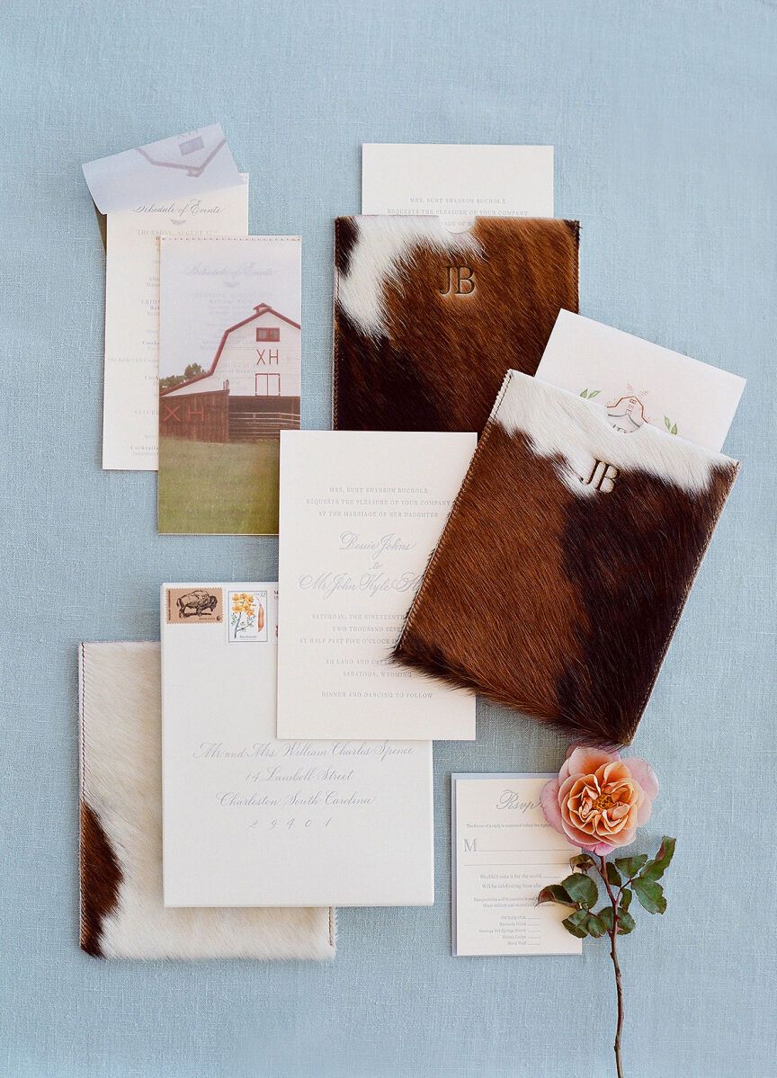 Wedding invitation wording etiquette: See more custom accented wedding invitations by Pitbulls and Posies