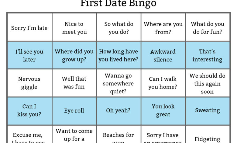First Date Bingo