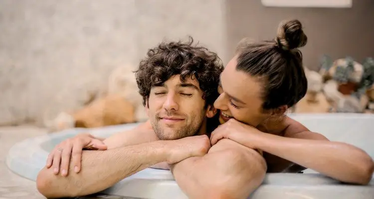 couple in the tub